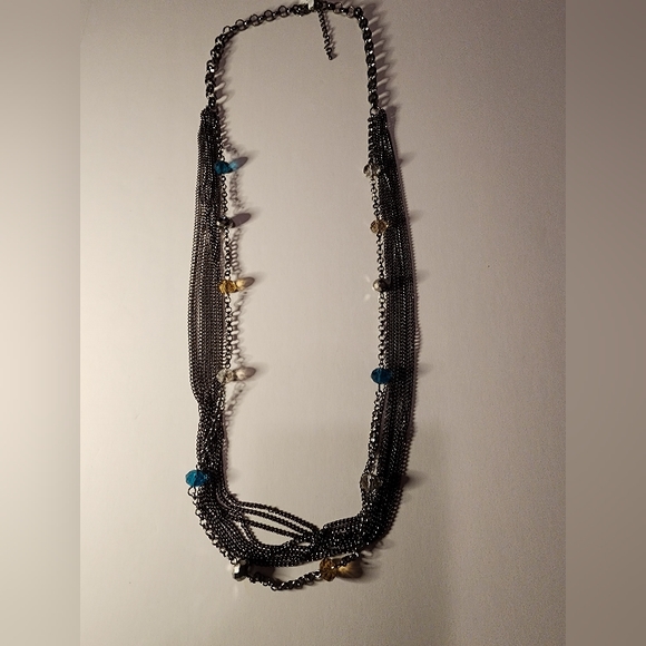 Simple yet Busy and Sexy Layered Chain Necklace . 36 inches - Picture 3 of 12